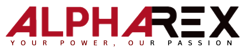 alpharex text logo